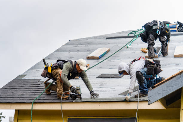 Professional Roofing technician working in Pelham, NY
